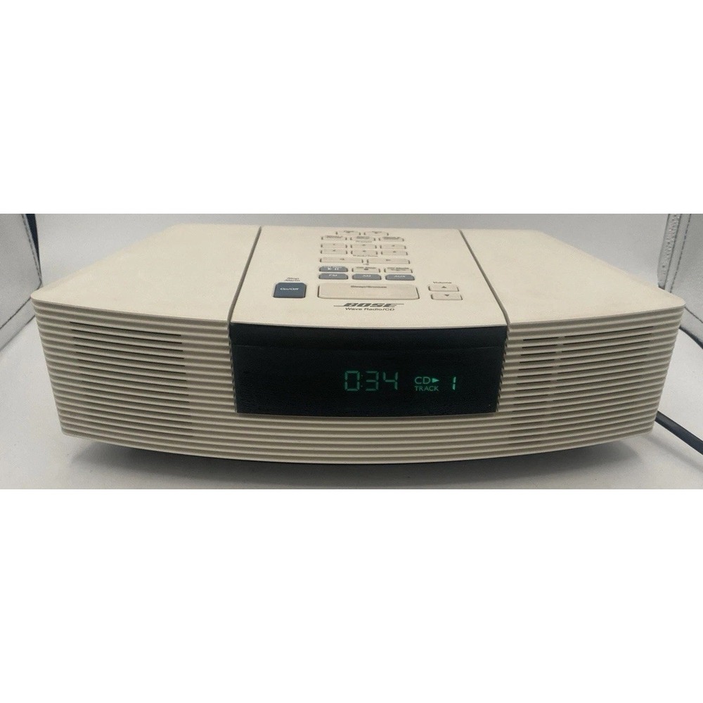 Bose Wave Radio CD Player AM FM Clock AWRC1P White No Remote see description